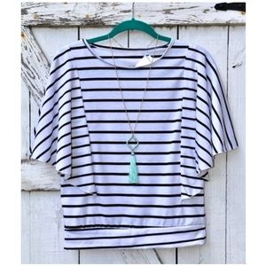 ⚡️⚡️Flash SALE⚡️⚡️Striped Black & White Blouse